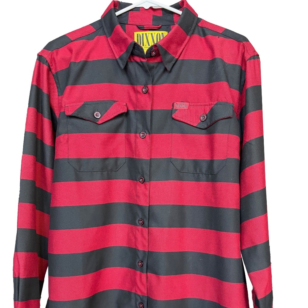 Dixxon The Cobain Nirvana Flannel Womens XL Red Black Stripe Limited Edition